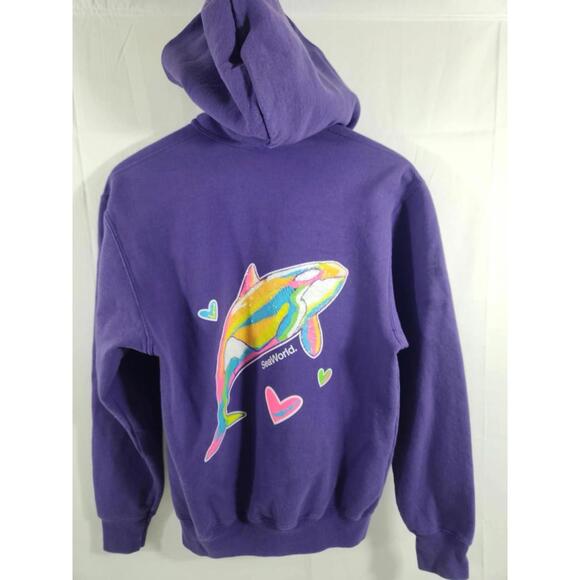 SeaWorld Other - Vtg 90s Sea World Shamu Hoodie XL USA Killer Whale Seaworld Theme Park Animals